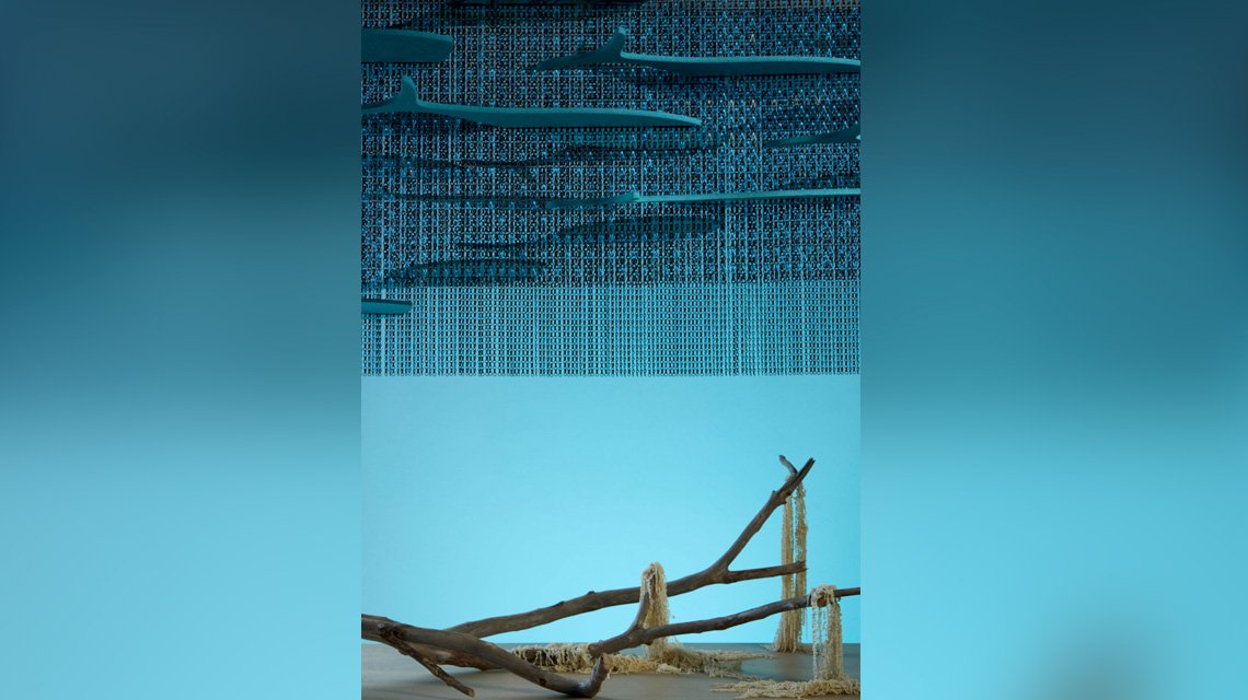 Panneau mural acoustique en chaînes à maillons aluminium Kriskadecor - <p>Installation murale acoustique en chaînes aluminium Kriskadecor de la collection Khronos pour améliorer l’acoustique des espaces architecturaux.</p>