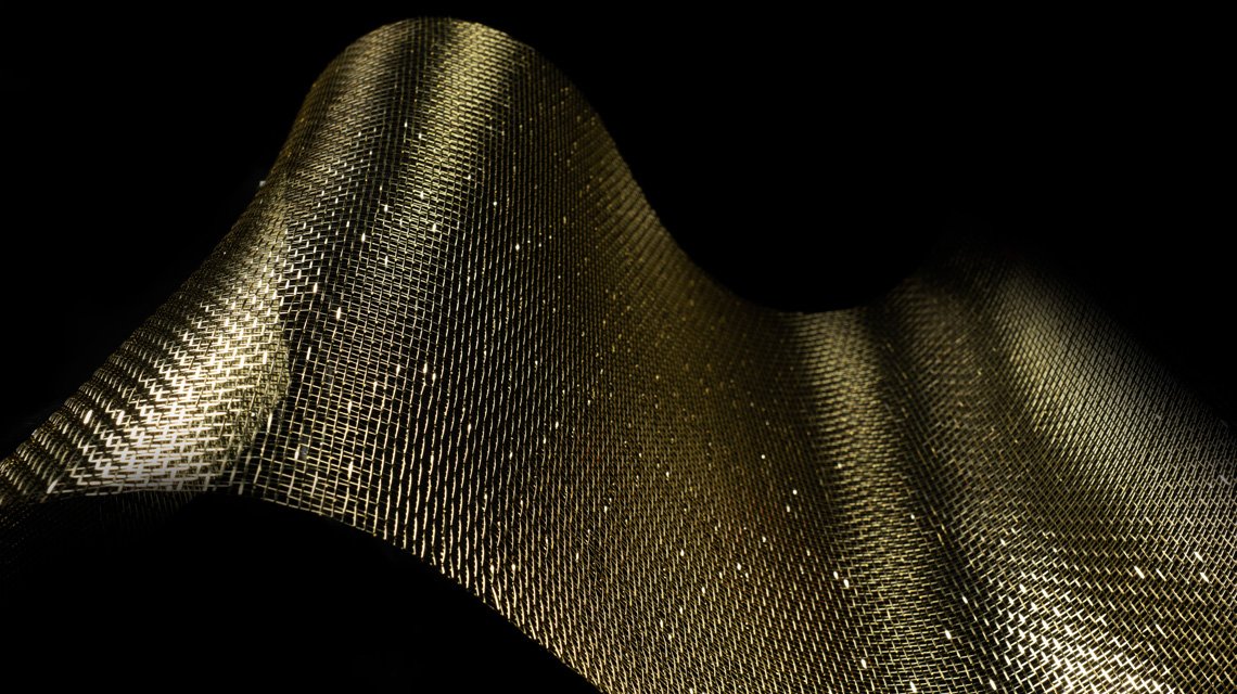 Maille métallique fine pour l'architecture et le design @maillemetaldesign - <p>maille métallique architecture intérieure et design pour l’habillage mural, plafond, luminaire, rideau, mobilier design <a href=
